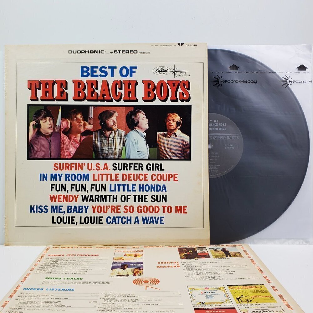 Beach Boys Best Of Vol. 1 Vinyl Record 1966 DT 2545 Duophonic Capitol Starline